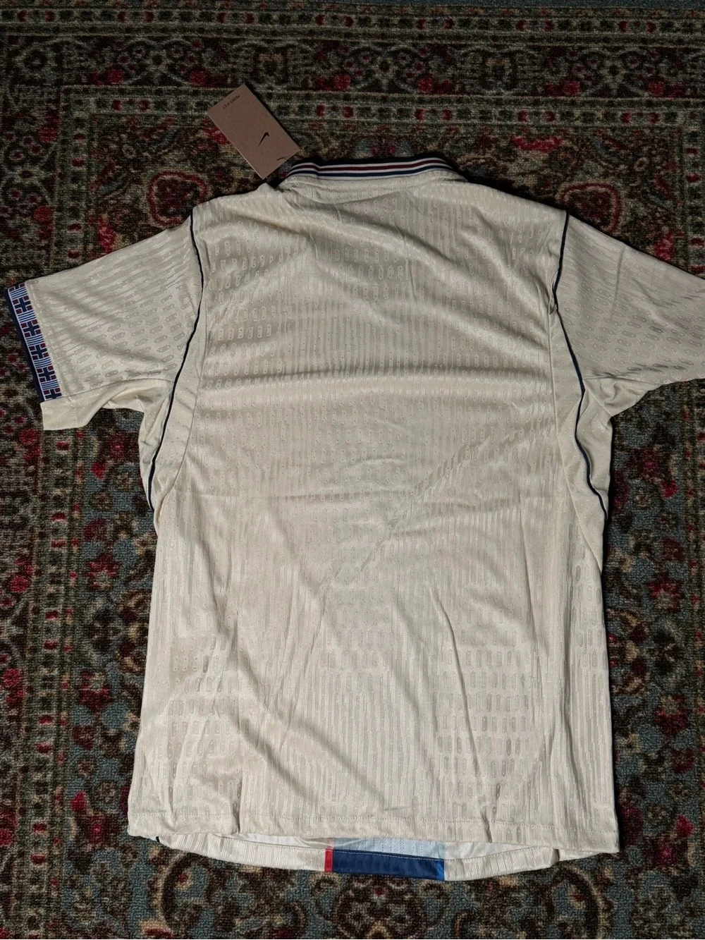 Nike Cream, Navy & Red FC Barcelona Soccer Jersey